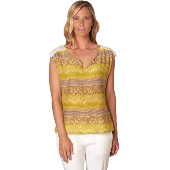 Prana Tops - Prana Illiana Top Color Citronette Size Large